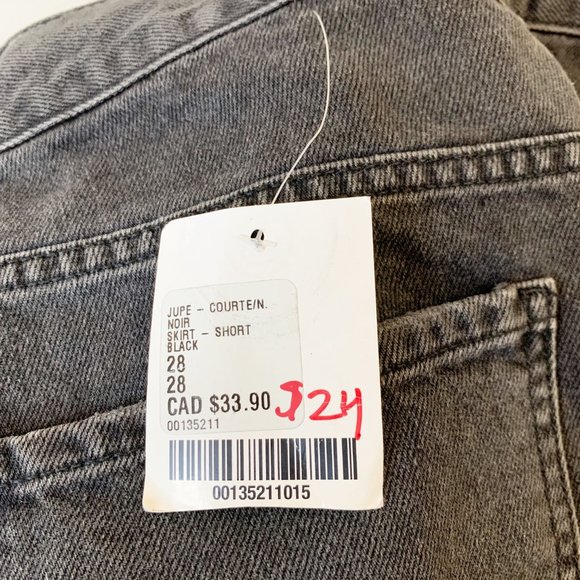 FOREVER 21 | BLACK DISTRESS MINI DENIM SKIRT - Picture 7 of 7